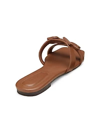 Monogram Leather Flat Slides