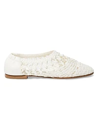 Eden Woven Leather Ballet Flats