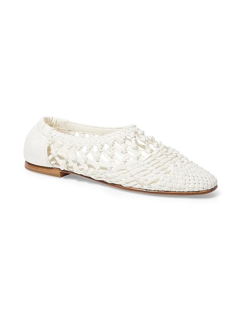 Eden Woven Leather Ballet Flats