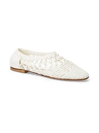 Eden Woven Leather Ballet Flats