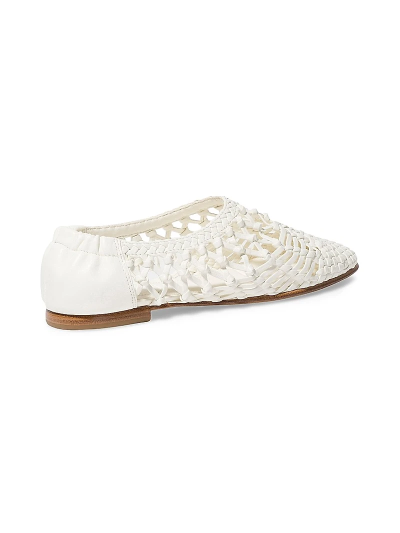 Eden Woven Leather Ballet Flats