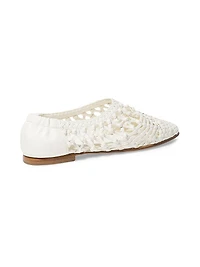 Eden Woven Leather Ballet Flats