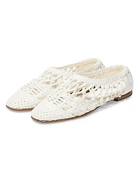 Eden Woven Leather Ballet Flats