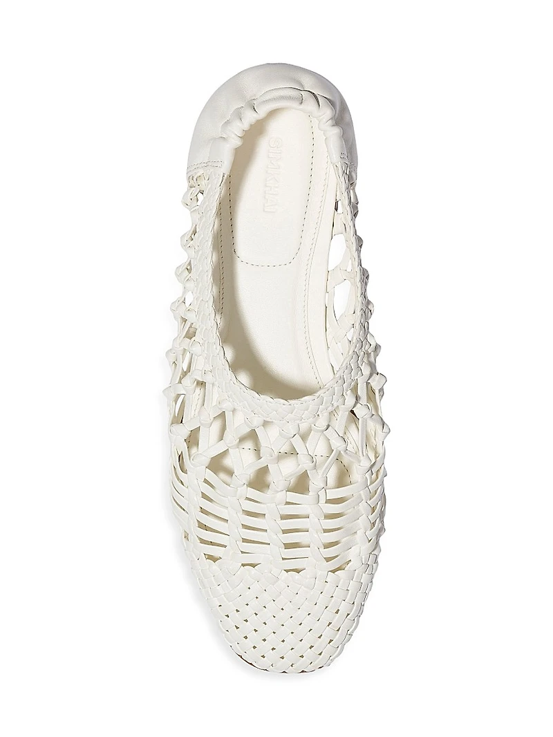 Eden Woven Leather Ballet Flats