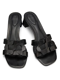Monogram 50MM Leather Block-Heel Sandals