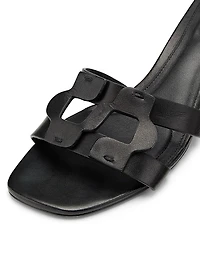 Monogram 50MM Leather Block-Heel Sandals