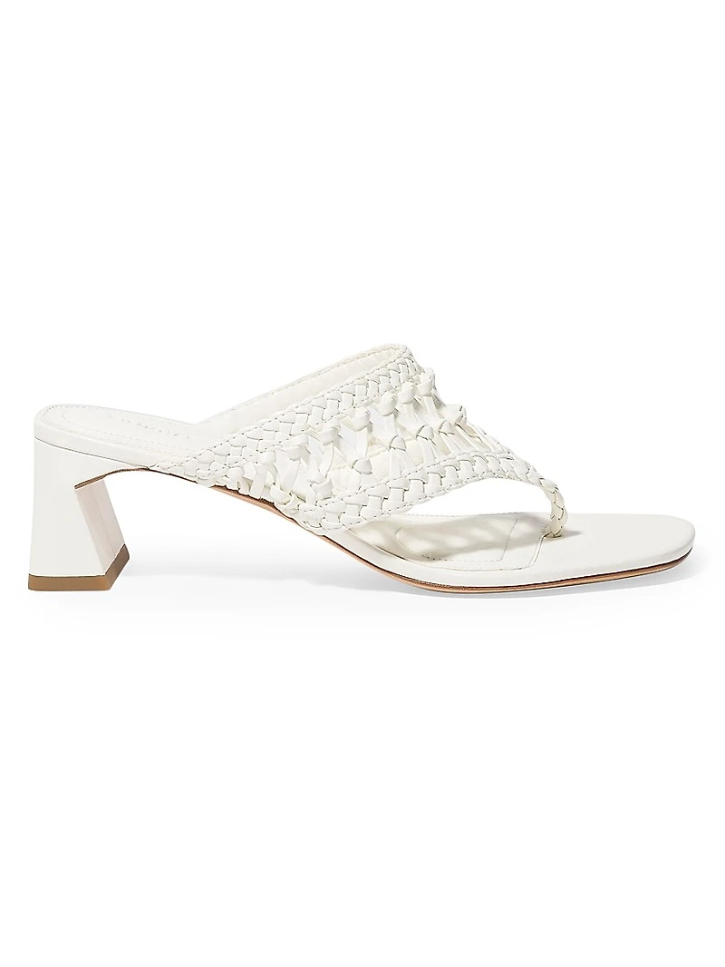 Alia 50MM Open Weave Block Heel Sandals