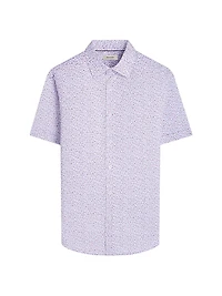 OohCotton Miles Geometric Stretch-Cotton Shirt