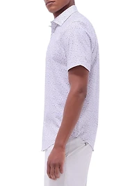 OohCotton Miles Geometric Stretch-Cotton Shirt
