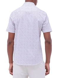 OohCotton Miles Geometric Stretch-Cotton Shirt