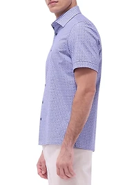 OohCotton Milo Geometric Short-Sleeve Shirt