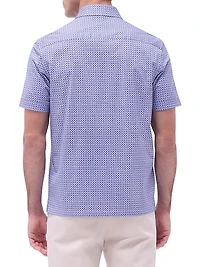 OohCotton Milo Geometric Short-Sleeve Shirt