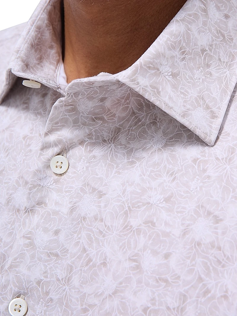 Miles Floral Cotton Short-Sleeve Shirt
