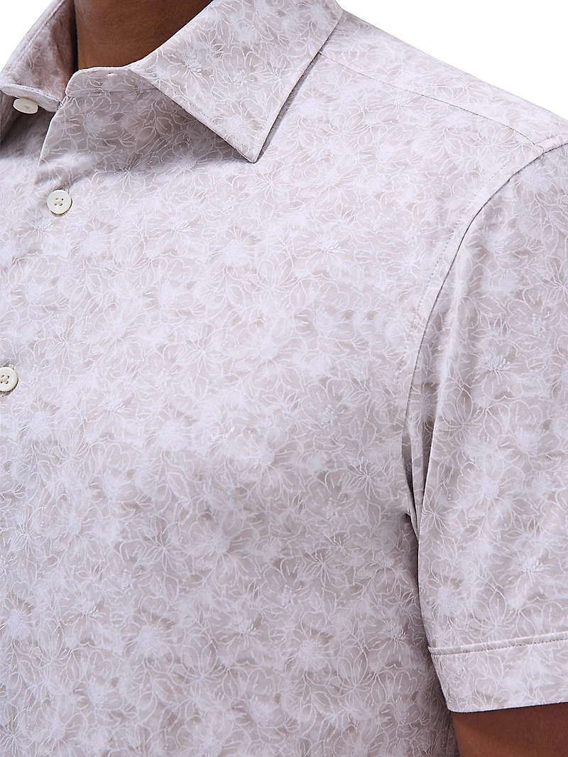Miles Floral Cotton Short-Sleeve Shirt