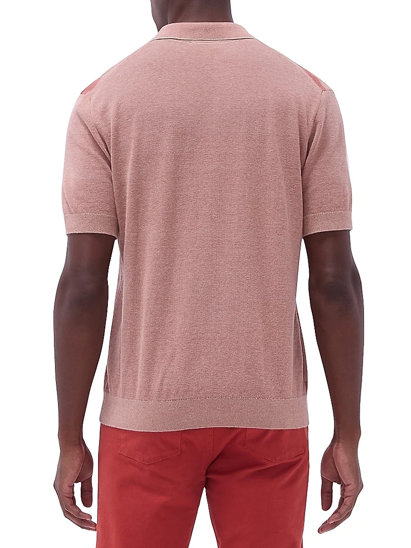 Johnny Collar Cotton-Silk Sweater