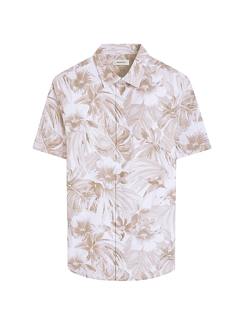 Orson Floral Woven Shaped Button-Front Shirt
