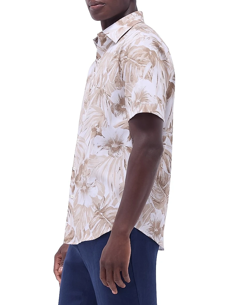 Orson Floral Woven Shaped Button-Front Shirt