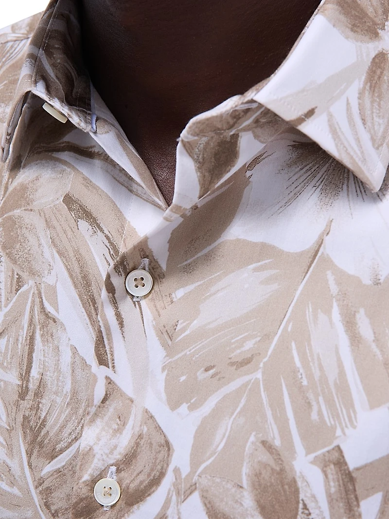 Orson Floral Woven Shaped Button-Front Shirt