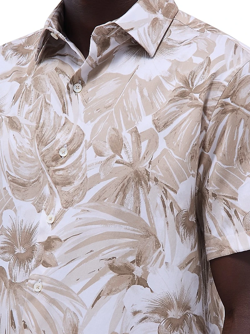 Orson Floral Woven Shaped Button-Front Shirt