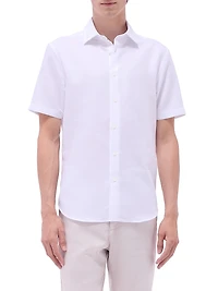 Orson Woven Cotton Shaped Button-Front Shirt