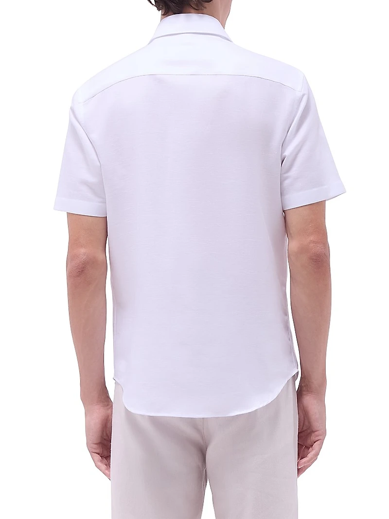 Orson Woven Cotton Shaped Button-Front Shirt