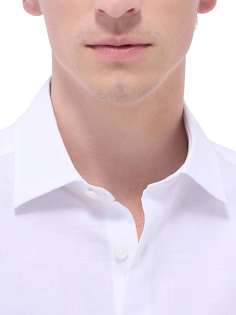 Orson Woven Cotton Shaped Button-Front Shirt