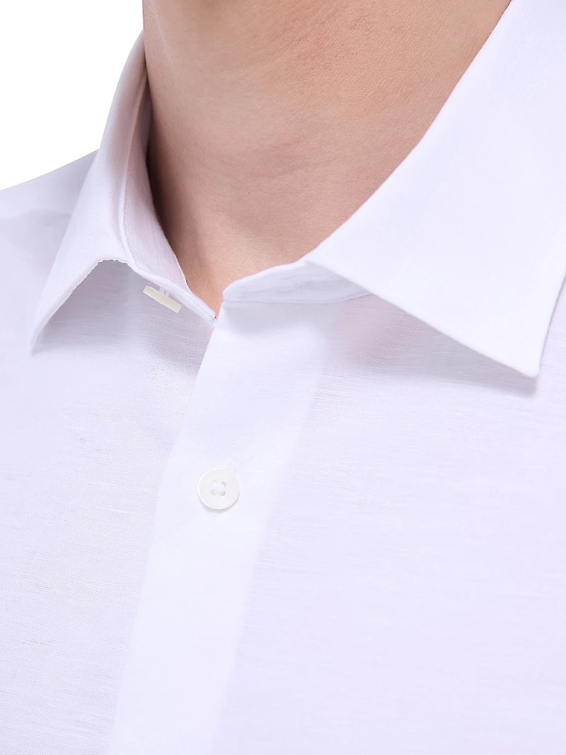 Orson Woven Cotton Shaped Button-Front Shirt