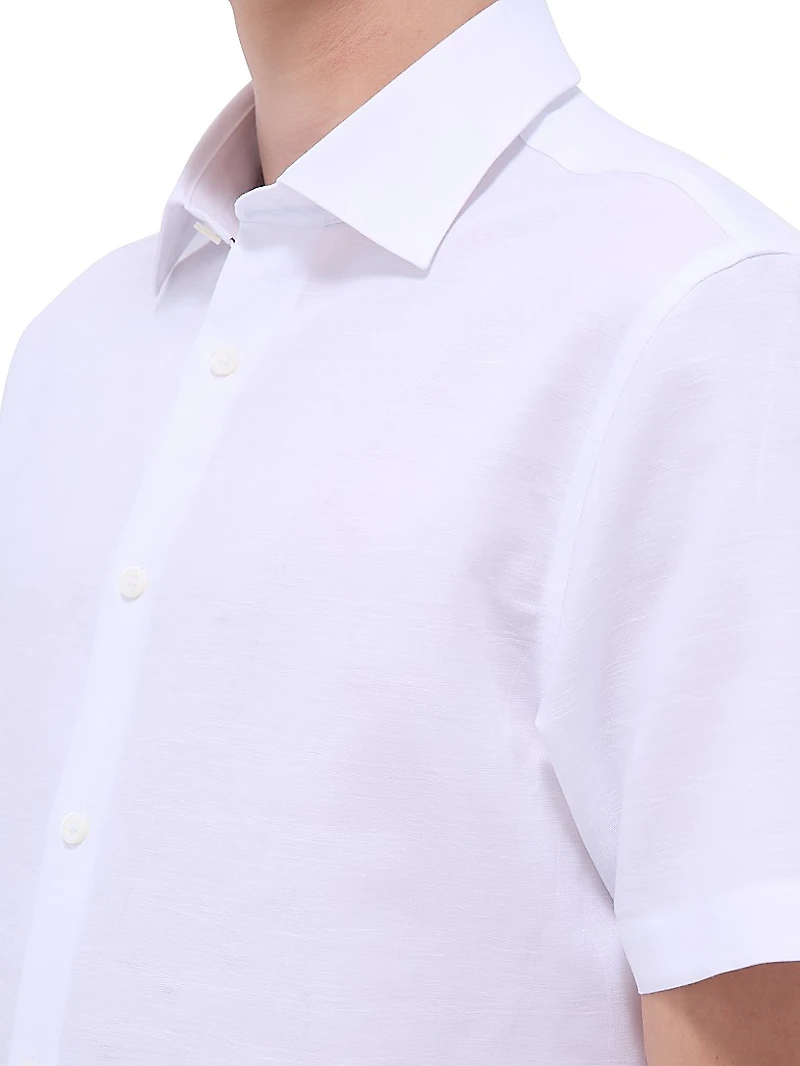 Orson Woven Cotton Shaped Button-Front Shirt