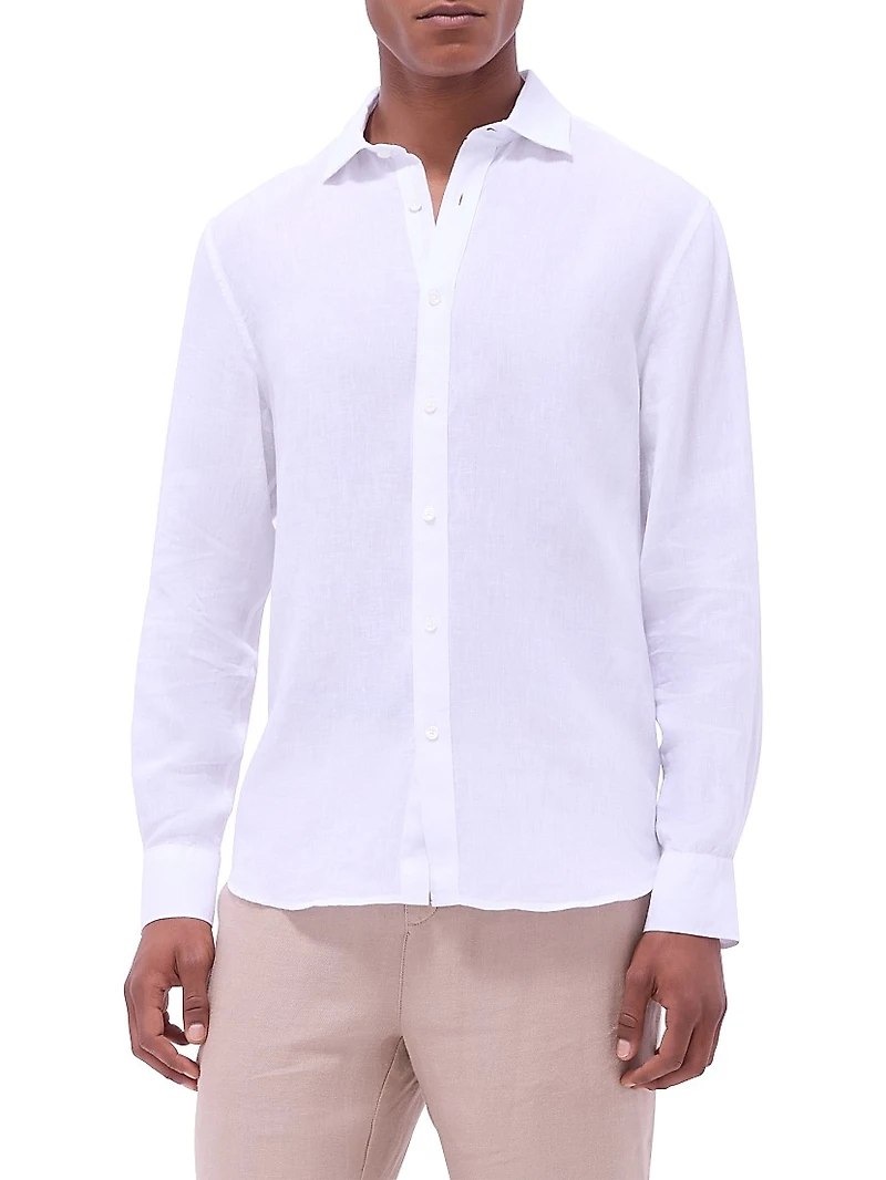 Axel Linen Button-Front Shirt
