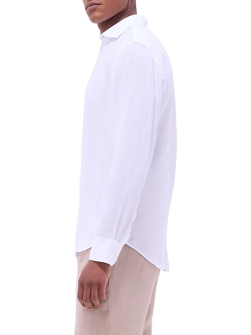 Axel Linen Button-Front Shirt