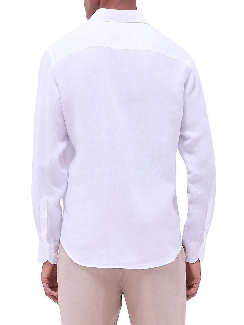 Axel Linen Button-Front Shirt