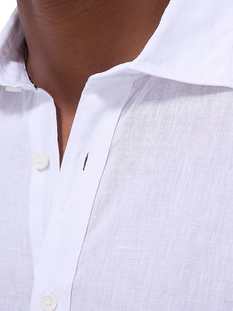 Axel Linen Button-Front Shirt