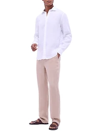 Axel Linen Button-Front Shirt