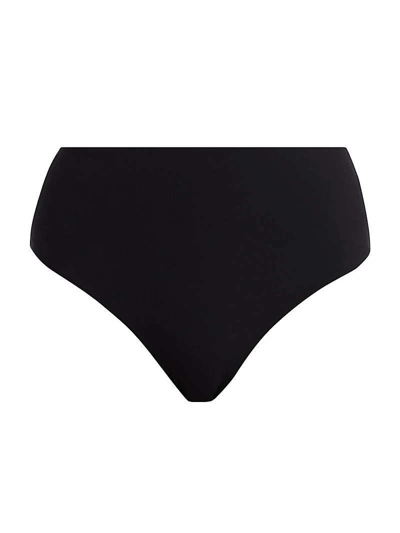 Lace-Up High-Waist Bikini Bottom