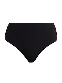 Lace-Up High-Waist Bikini Bottom