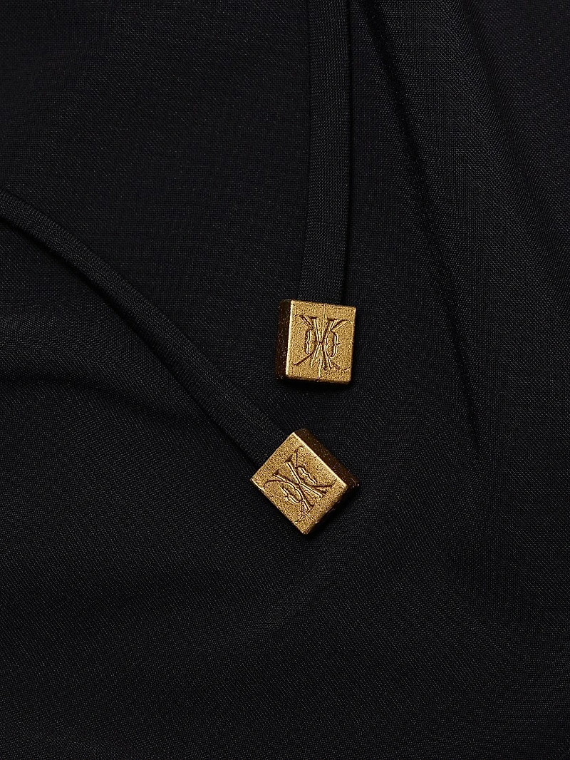 Lace-Up High-Waist Bikini Bottom