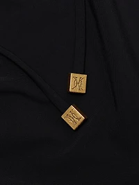 Lace-Up High-Waist Bikini Bottom