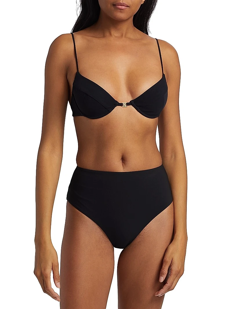 Self-Tie Demi Bikini Top