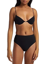 Self-Tie Demi Bikini Top