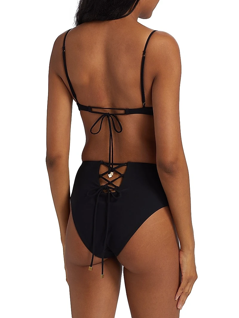 Self-Tie Demi Bikini Top