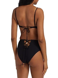 Self-Tie Demi Bikini Top