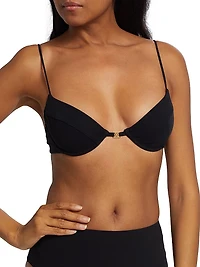 Self-Tie Demi Bikini Top