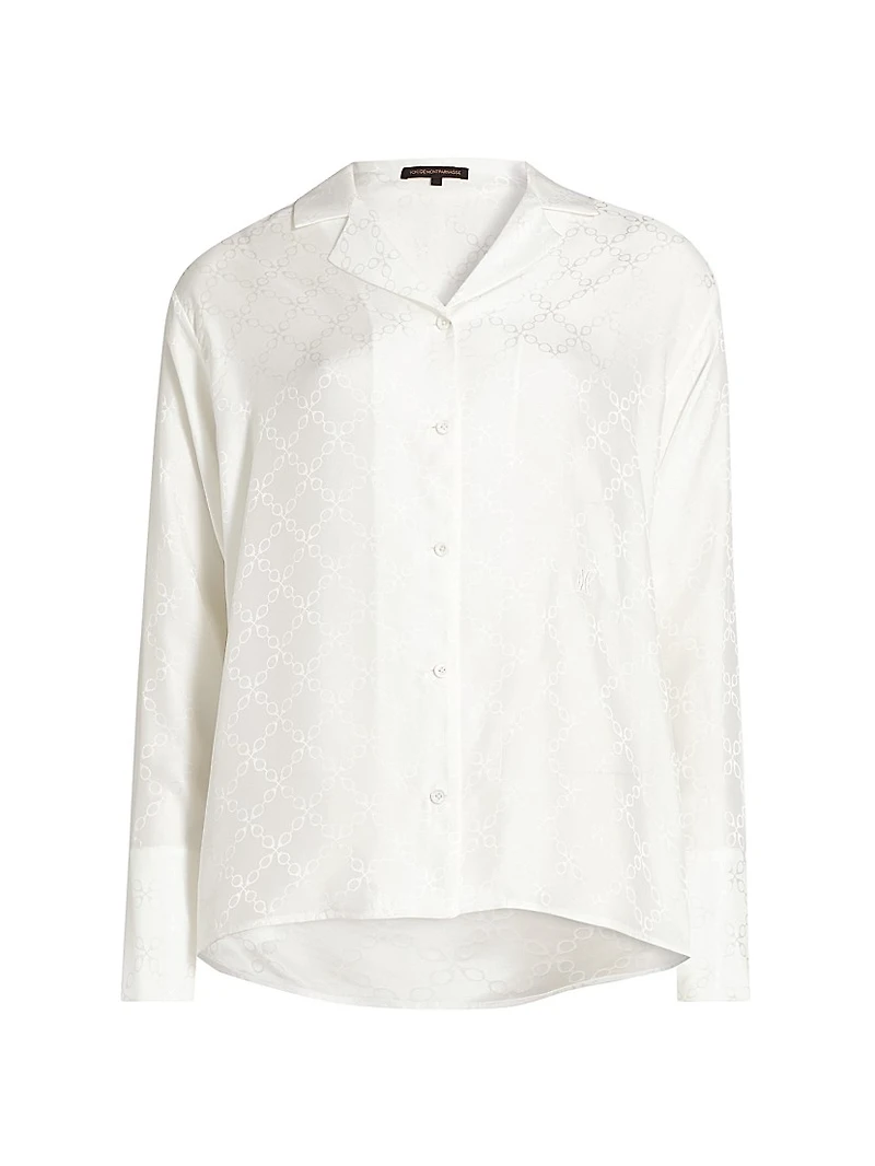 Printed Silk Camp Shirt