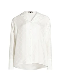 Printed Silk Camp Shirt