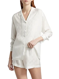 Printed Silk Camp Shirt