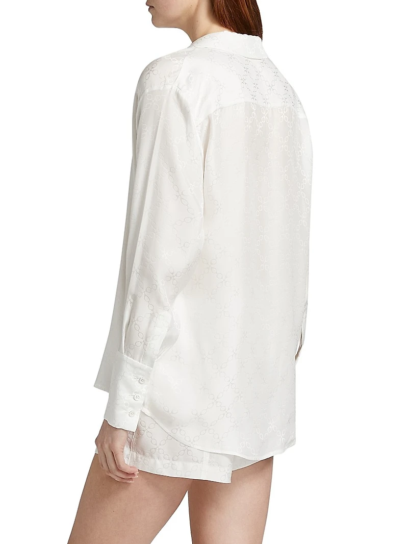 Printed Silk Camp Shirt