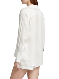 Printed Silk Camp Shirt