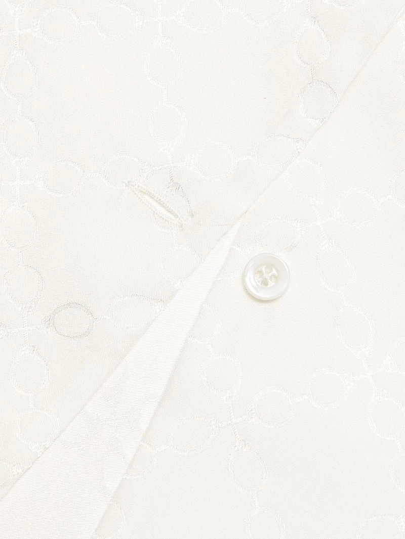 Printed Silk Camp Shirt