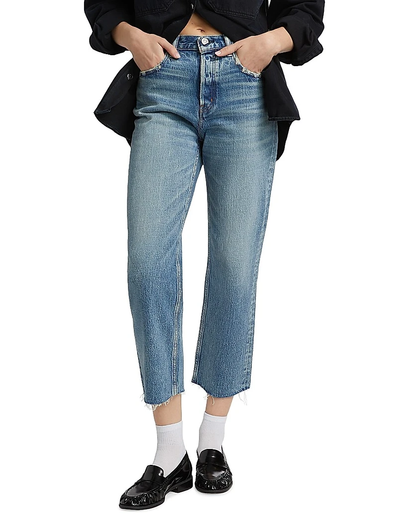 Plainedge Straight Leg Crop Jeans