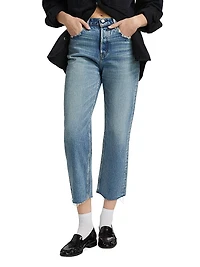 Plainedge Straight Leg Crop Jeans